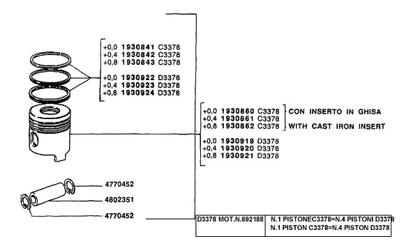 1930919 - Поршень в сборе